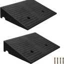 Curb Ramp 5 inch Rise Curb Ramps for Sidewalks Rubber 2 Pcs Driveway Ramps for Low Cars Curb Ramps for Driveway,Shed,Wheelchair 7000lbs Powersport Loading