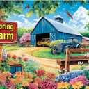 1000 Piece Puzzles for Adults, Spring Landscape Jigsaw Puzzle, Farm Jigsaw Puzzles 1000 Pieces, Challenging Game Home Decor Birthday Party Gift Toy for Adults Kids Seniors, 2820 in