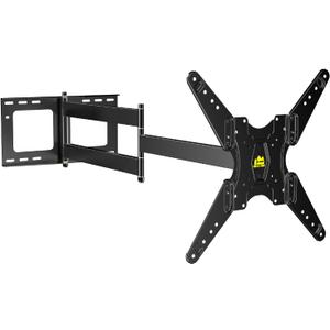 FORGING MOUNT Long Arm TV Mount, 43" Extension Full Motion TV Monitor Corner Wall Mount Bracket, Fits 17-65 Inch Flat/Curve TVs & Monitors, VESA 400x400mm,Holds Up to110 lbs