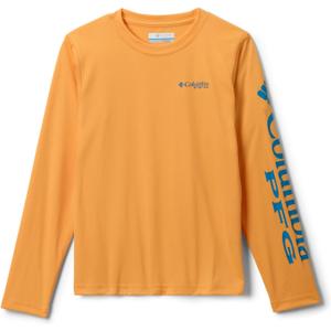 Columbia Boys' Terminal Tackle Long Sleeve Tee (Summer Orange/Blue Echo Logo) 2T