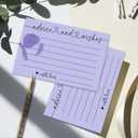 Advice and Wishes Cards, 30 Pieces 4x6 Inches Minimalist Bridal Shower Card, Wedding Advice Cards, Wedding Registry Ideas, Wedding Cards for Bride and Groom, Newlyweds, Bridal Shower-A18 (purple1)