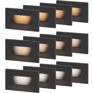 kadision 3 Color Low Voltage 12V-24V LED Step Lights Indoor and Outdoor, 3.5W 175lm Stair Light, Aluminum Oil Rubbed Bronze, 12 Pack