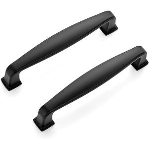 Ravinte 5 Pack 3-3/4 Inch Kitchen Cabinet Handles Matte Black Pulls Black Drawer Pulls Kitchen Cabinet Hardware for Cupboard Drawer Handles