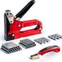 Upholstery Heavy Duty, 4 in 1 Stapler Gun with 6000 Staples, Remover, Manual Brad Nailer Power Adjustment Stapler Gun for Wood, Upholstery, Carpentry, Decoration DIY Staple Gun