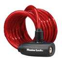 Master Lock Bike Lock Cables with Key, Blue, Green, and Red 1-Pack of Keyed-Alike Bicycle Cable Locks, 6 ft. Long, 8127TRI