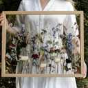 16x20 Floating Frame Double Real Glass Frames 12x16 Natural Oak Wood Floating Picture Frames For Flower Bouquet 16x20 Floater Shadowboz Frame