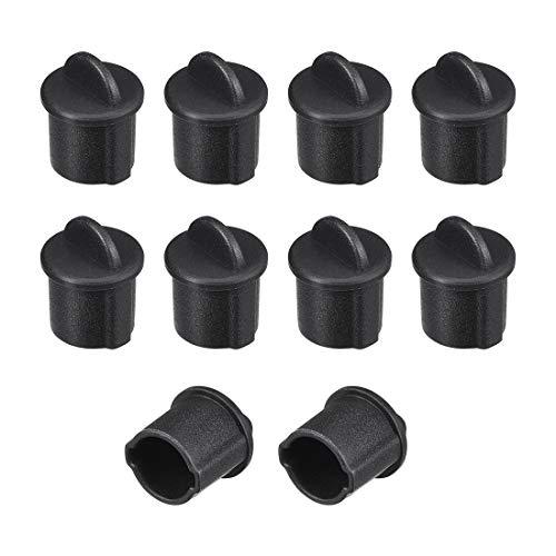 uxcell 10pcs BNC Silicone Protectors Cap Port Cover Anti Dust 9.5mm-11mm Dia Black