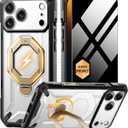 TONGATE for iPhone 17 Pro Case with 360 Spin Magnetic Stand, [Compatible with MagSafe][Military-Grade Protection] with Privacy Screen Protector & Camera Control Cover for iPhone 17 Pro, Clear