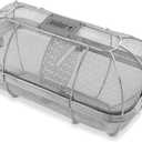 Weber Crafted Rotisserie Crisping Basket  StainlessSteel Rotisserie Basket with Removable Divider for Even Crisping