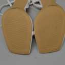 Athlefit Women's White Heels Square Open Toe Strappy Sandals Ankle Strap Dressy Block Heels Wedding Shoes Size 9