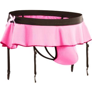 Sissy Pouch Panties for Men Crossdressers Men's Lingerie Skirt G-String Thongs Underwear Briefs with Garters (One Size, Jockstraps#pink)
