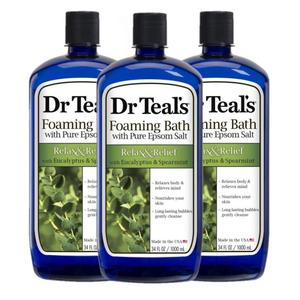 Dr. Teal's Foaming Bath, Eucalyptus, 34 Ounce (Pack of 3)