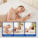 LuckyClover Cervical Neck Pillow for Sleeping, Contour Memory Foam Pillows for Sleeping, Adjustable Ergonomic Bed Pillow,Support for Side Back Stomach Sleepers(White)