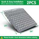 Shed Ramp 29" L x 24" W, Heavy-Duty Shed Ramp for Riding Mower,Garage, Doorway Lawn, Tractor, Wheelchairs, Golf Cart(Silver Spray Paint, 2pcs)