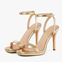 Elisabet Tang Women’s Stilettos Heeled Sandals Open Square Toe Heels,4.3 Inch Open Toe Strappy Sexy High Heels Ankle Strap Buckle Heels for Party Wedding Dress Daily Wear Shoes
9