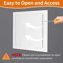 BEVTEE Access Panel for Drywall, 12x12 inch, Wall Access Panel, Plumbing Wall Access Doors for Drywall, Ceiling, Wiring, Cables, Reinforced Hinged, White