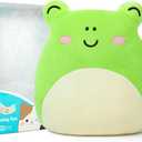 Squishmallows Wendy The Frog by Relatable, Microwavable Heating Pad for Period Cramps, Cuddly Plushies, Great Gift Ideas for Loved Ones of All Ages, Includes 1 Lavender Scented Heating Pad Plushy