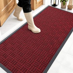 OLANLY Front Door Mat Outside Entrance 59x23, Heavy-Duty Rubber Doormat