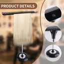 Stainless Steel Hair Extension Holder Stand, Wigs Display Rack Stand Wig Extension Holder for Hair Extensions Multi Function Hair Display Stand for Salon, Braiding Hair Rack for Barber Shop(Black)