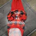 KOOLTAIL Christmas Dog Hoodie,Red Plaid Pet Clothes Sweater with Leash Hole&Pocket for Small Medium Large Dogs, Soft Winter Warm Dog Cold Weather Coat, Fleece Puppy Hooded Sweatshirt for Boys Girls, M, Red&Black(Christmas)