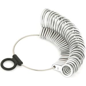 Splenor Tools Steel Finger Sizer - US Standard Size 1 to 15 - for Measuring Finger Sizes - 29 Rings Set - Jewelry Making Ring Sizer Tool