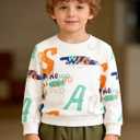 2-Pack Boys Sweatshirts ToddlerCotton Long Sleeve Crewneck Pullover Kids Winter Warm Shirt Sweater Tops 2T-7 Years