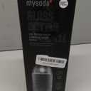Glass Carbonating Bottle 1L Silver - Compatible Only With MySoda Glassy Sparkling Water Maker - Quick-Lock Reusable Bottle - Lid and Base Made of Aluminium - BPA Free