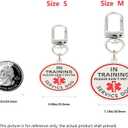 4 x PTSD Service Dog Tag Easily Attach to Dog Collar, Harness, Vest (Medium-1.18inch)