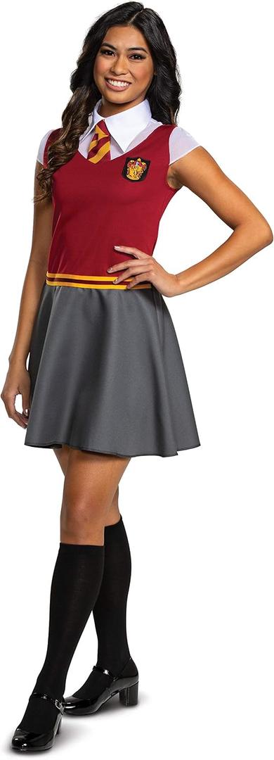Harry Potter Dress Skirt, Teen and Tween Official Hogwarts Wizarding World Costume Dress with Collar and Tie, XL Kids