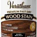 Varathane Premium Fast Dry Wood Stain | 1 Hour Dry Time | 1 Coat Color | Interior Wood Stain | Furniture, Cabinets, Doors, Trim | Quart | Dark Walnut