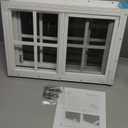 COLORPAPA 2 Pack Shed Windows,12" x 18" Small Sliding Windows,Flush Mount Windows with Tempered Glass and Fiberglass Screen for Shed, Chicken Coop, Playhouse, Household, Garage, Barns (White)