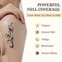 Tattoo Cover Up Makeup Waterproof, 2 Colors Mix Foundation Full Coverage Tattoo Coverup Make Up for Leg Neck Body, Scars Vitiligo Veins Dark Spots Long Lasting Concealer for All Skin, Ivory Dark 1.4oz