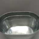 1PC Galvanized Tub Ice Bucket for Parties, Thick Metal Galvanized Drink Buckets, Beverage Tub with Handles, Drink Bucket for Indoor & Outdoor Party (White)