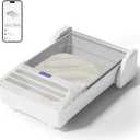 Open-Top Self Cleaning Cat Litter Box, 2025 Upgraded Extra Large Automatic Cat Litter Box for Multiple Cats, Weight Sensors Safety Protection/App Control/Odor Control/Easy Clean (White)