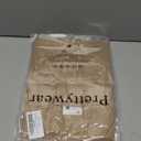 Prettywear Women's Quarter Zip Pullover Sweaters 2024 Long Sleeve Collared Slim Fit Ribbed Knit Business Casual Fall Top (Medium, Khaki)