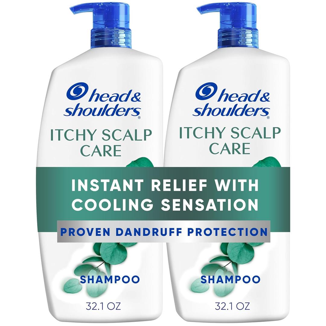 Head & Shoulders Anti-Dandruff Shampoo and Conditioner with 1% Pyrithione Zinc, Eucalyptus for Itchy Scalp Care 2-in-1 Twin Pack, Flake Control and Refreshed Scalp, 32.1 fl oz Each