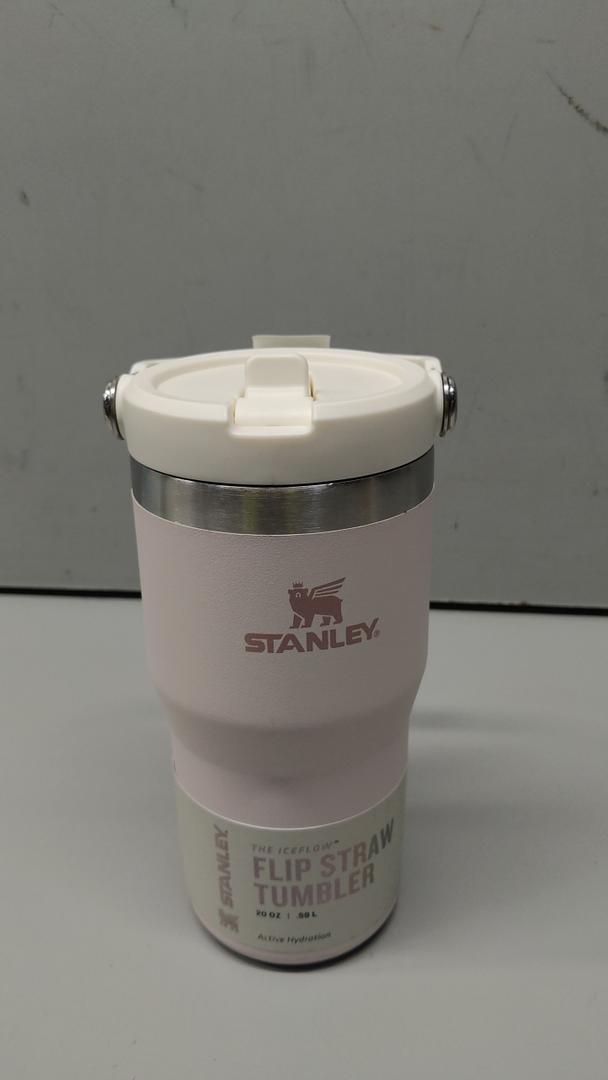 Stanley IceFlow Stainless Steel Tumbler with Straw - Vacuum Insulated Water Bottle for Home, Office or Car Reusable Cup with Straw Leak Resistant Flip Cold for 12 Hrs or Iced for 2 Days (Rose Quartz, 20 oz.)