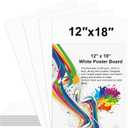 10 Pcs 12" x 18" Poster Board White Poster Board Paper Bulk 250 GSM Thickness Vision Boards Smart PosterBoard for Drawing School Arts Craft Projects Presentations Scrapbooking Blank Graphic Display