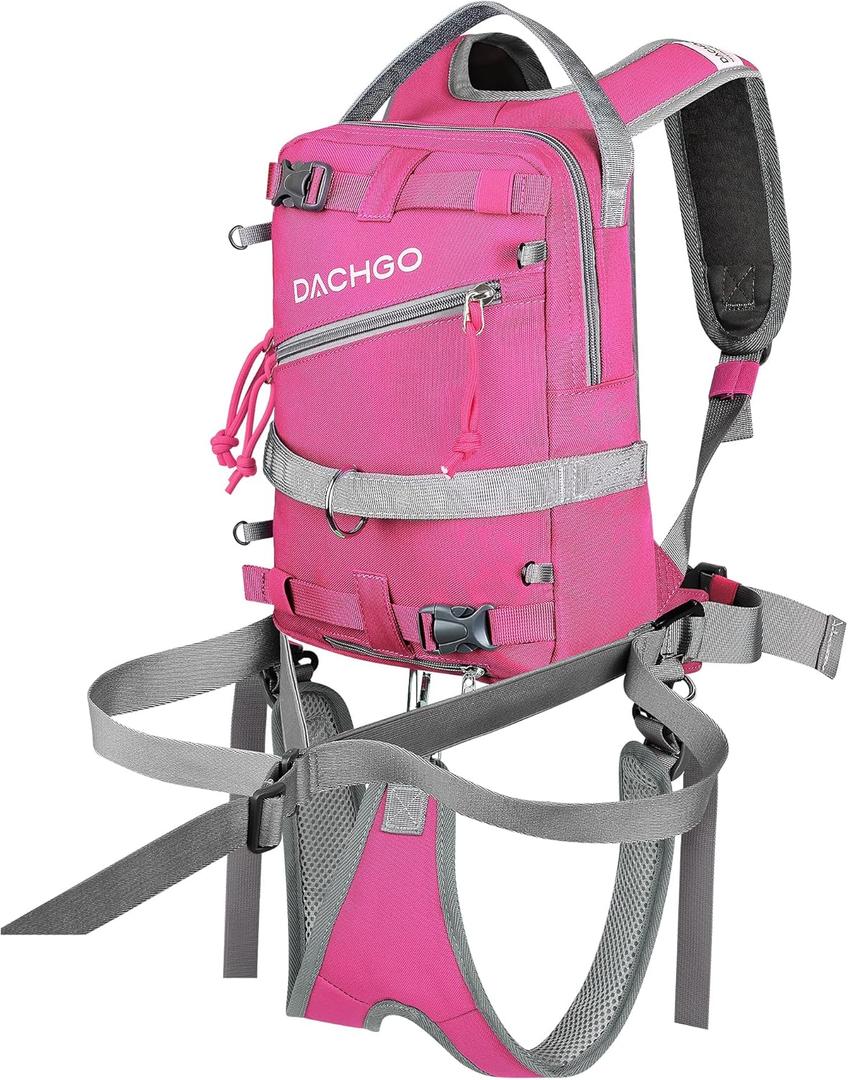 Ski and Snowboard Harness with Training Leash for Kids - Teach Your Child The Fundamentals of Skiing or Snowboarding (Pink)