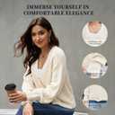 Women's Loose Sweater Button Soft V-Neck Long-Sleeved Cardigan Knitted Sweater Warm and Comfortable Coat (XL)