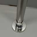 BRIOFOX Industrial Shower Curtain Rod - Rustproof Non-Slip 43-72 Inch 304 Stainless Steel Tension Curtain Rod for Window or Bathroom, Chrome