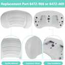 6472-966 Spas Replacement Pillow Compatible for Sundance 780 Series Spas (2007-2017) Replace 6455-469- Comfortable and Durable Pillow (2Pack)