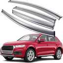 Window Visors Rain Guards Compatible with Audi Q5 2018-2024 | Wind Deflectors, Sun Shield Visors, Tape-On, Set of 4 (Not for Q5 Sportback)