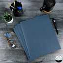 FILE-EZ Two-Pocket Folders, Dark Blue, 125-Pack, Textured Paper, Letter Size (EZ-32423)