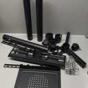 BONTEC Mobile TV Stand for 23-60 Inch TVs, Rolling TV Stand with Locking Wheels, Adjustable Height, Media Shelf, Max VESA 400x400mm, Holds Up To 88 Lbs (Black)