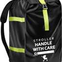 Upgrade Stroller Bag for Airplane: 46" H x 24" W x 15" D Large Stroller Cover with Shoulder Handle for Air Travel, Travel Essentials for Single, Double, Jogging Stroller, Chicco, UPPAbaby, Evenflo
