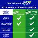 Swiffer Sweep + Mop, Wet Pads Refill, Floor Cleaner for Dirt, Dust, Hair, Cleaning Cloths for Mopping Home, Bathroom, Kitchen, All Purpose Multi-Surface Floor Wipes, Gain, 24ct