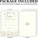 Fall in Love Bridal Shower Invitations With Envelopes And RSVP Cards - Blank Autumn Wildflower Design With Hand Writable Fields - Wedding Invitations Set of 20(4 x 6 Inch)(004)