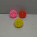 Petizer 3-Pack 3.5 Squeaky Dog Toy Balls, Floating Dogs Pool Balls, Dog Spiky Balls, Interactive Fetch Toys for Puppy, Dog Chew Toys - Safe, BPA Free (Pink+Red+Yellow)