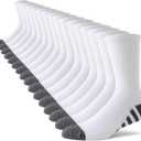 JOYNE 8 Pairs Mens Crew Work Cushion Socks Long Athletic Running Socks Workout Breathable Socks (White)